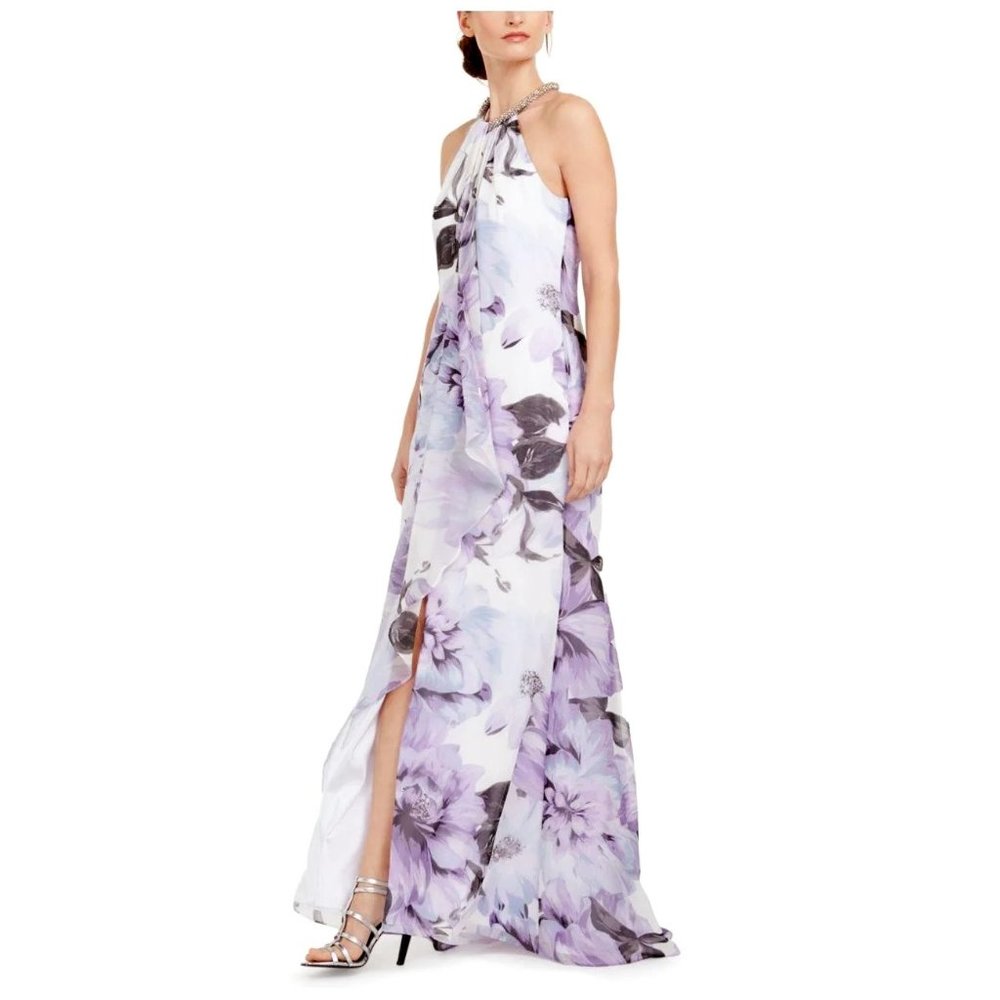 ***New w/tags*** Calvin Klein Plus Size Chiffon Floral Hi Low Dress Plus 22W